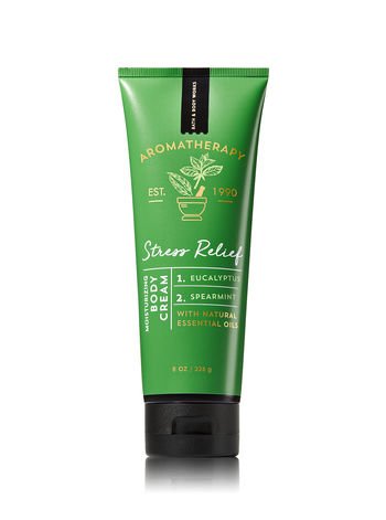 Bath and Body Works - Aromatherapy - Stress Relief - Eucalyptus & Spearmint - Pillow Mist & Body Cream - Gift Set – New 2017