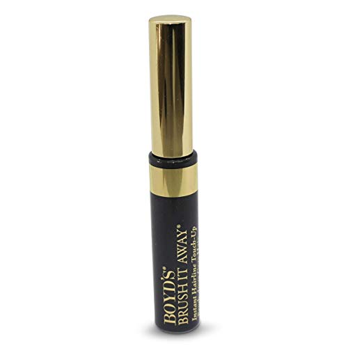 Boyd’s Brush It Away | Grey Hair Root Touch Up for Women & Men | Temporary Hair Color Mascara | Quick-Dry Water-Resistant Concealing Formula | Black