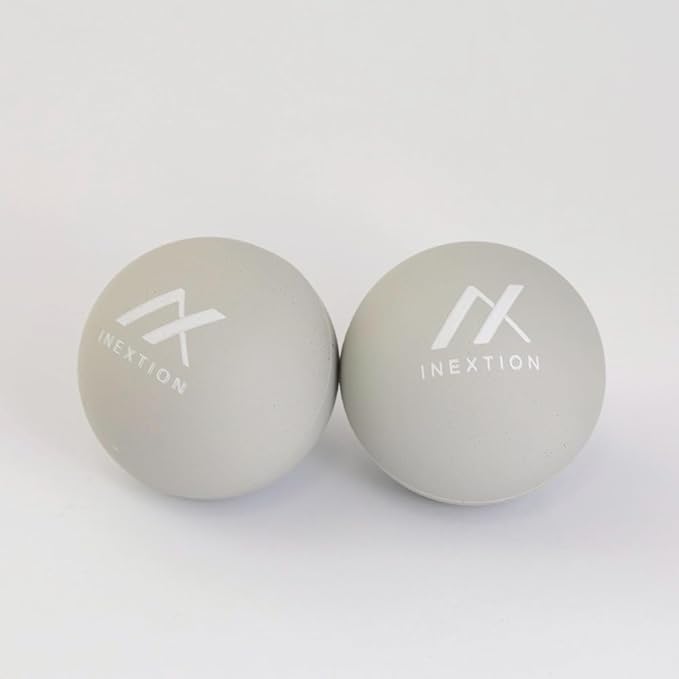 Therapy Massage Balls (2-Pack), High-Density Fascia Balls for Targeted Muscle Relaxation & Daily Recovery - 50D & 65D Hardness Options (Serene Gray + Serene Gray (65D+65D))