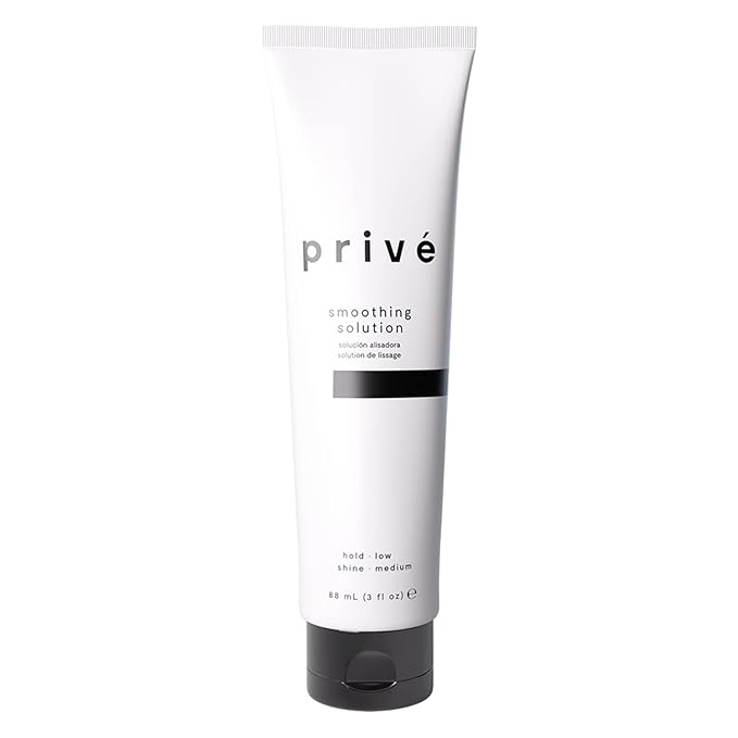 Privé Smoothing Solution Hair Gel - Silicone-Free, Frizz Control Hair Care Products - Anti Frizz Styling Gel & Blow Out Shine Enhancer - Leaves Strands Sleek, Soft & Manageable Without Residue (3 oz)