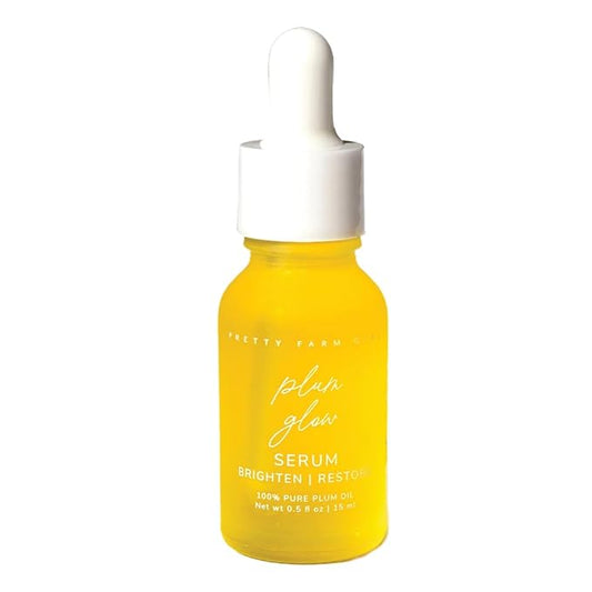Pretty farm girl Plum Glow Multipurpose Serum - Brighten & Restore - for Skin Healing - 100% Pure Plum Oil - All Skin Types - Facial Use - 0.5 oz