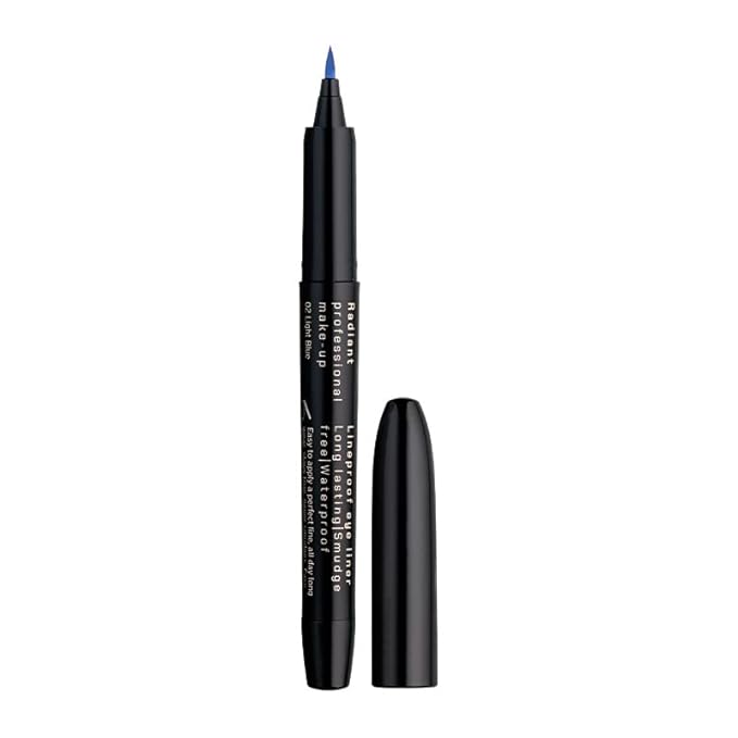 Radiant Professional Lineproof Eye Line - Pen Eyeliner with Flexible Tip Pen for a Long Lasting and Precise Outline - Smudge-Proof, Waterproof Liquid Eyeliner For Intense Color (02 LIGHT BLUE)