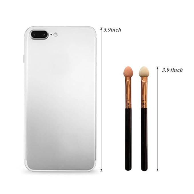 UorPoto Eyeshadow Applicators Double Sided Sponge Tip Foam Reusable，20Pcs Professional Organic Long Handle Washable Makeup Eye Shadow Brush Set
