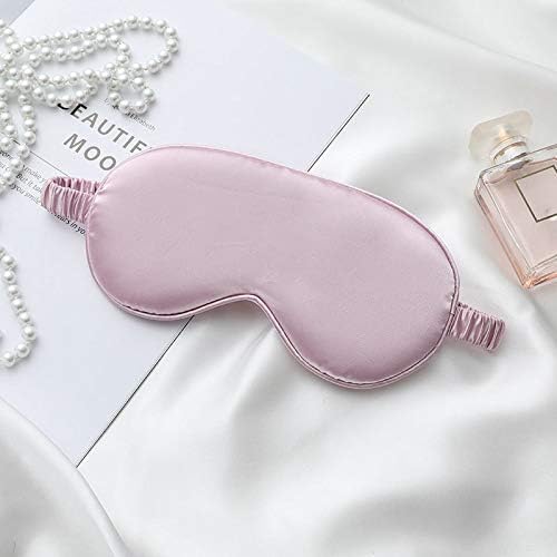 LCBD Silk Satin Sleeping Eye Mask, Light Purple Sleep Eye Mask Night Blindfold for Women and Men, Soft Breathable Blackout Eyeshade Eye Cover for Travel, Wedding Bridesmaid Gift