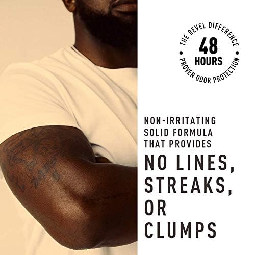 Bevel Deodorant for Men with Coconut Oil and Shea Butter, Aluminum Free, No Streaks, 48 Hour Protection, 2.5 Oz (Packaging May Vary) (Pack of 2)