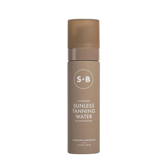 SUGARED + BRONZED Sunless Tanning Water, FlexExpress Self Tanner Spray for Face, Hydrating Botanical Formula for a Natural-Looking Tan, Suits All Skin Tones, Vegan, Cruelty Free, 4 Fl Oz