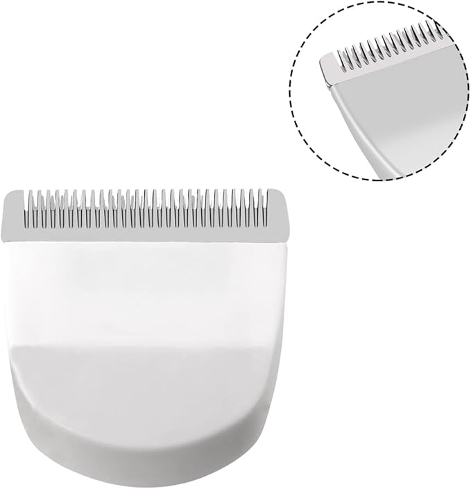 2 Pack Professional Peanut Clipper/Trimmer Snap On Replacement Blades #2068-300 - Compatible with Wahl Peanut Hair Clipper/Trimmer, Black (White 2 Pcs)