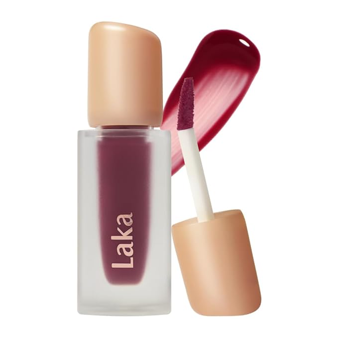 Laka Fruity Glam Tint, 4.5g/0.15oz, Glowing Lip Stain with Wide Color Spectrum, Hydrating & Lightweight Texture, Buildable Color, Non-Sticky, Vegan, K-Beauty (#115 Envy)