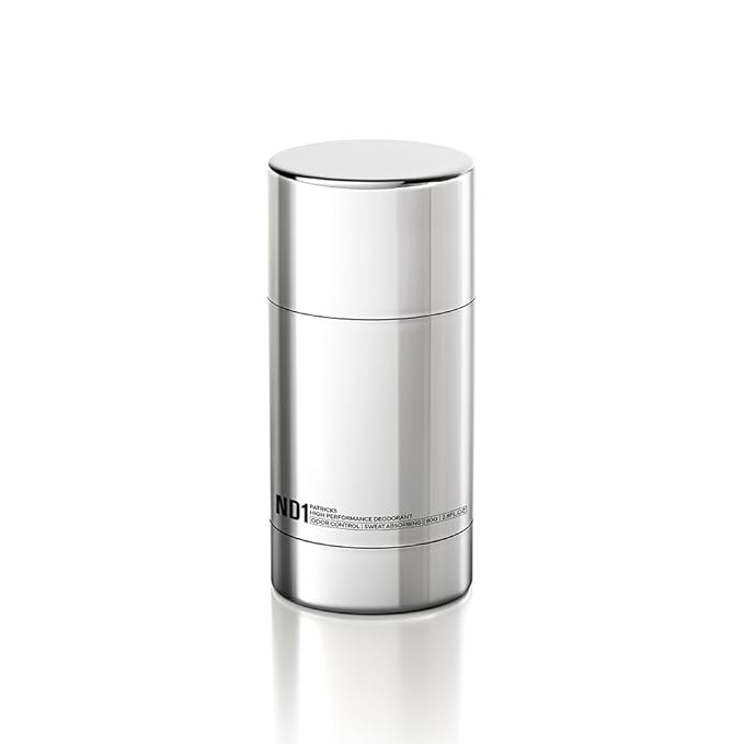 PATRICKS ND1 High Performance Aluminum Free Deodorant for Men, Stick, Notes of Italian Bergamot and Neroli Fragrance, Long Lasting, Odor & Sweat Protection Vegan, Sulfate & Cruelty Free, 80G