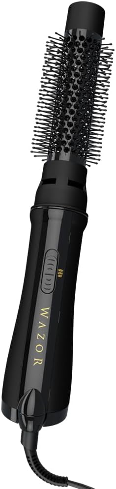 4-in-1 Ionic Hot Air Brush & Blow Dryer with 3D Nylon Pins - Ceramic Titanium Anti-Frizz Styler for All Hair Types, 1000W Fast Drying & Volumizing, 2 Heat/2 Speed Smoothing
