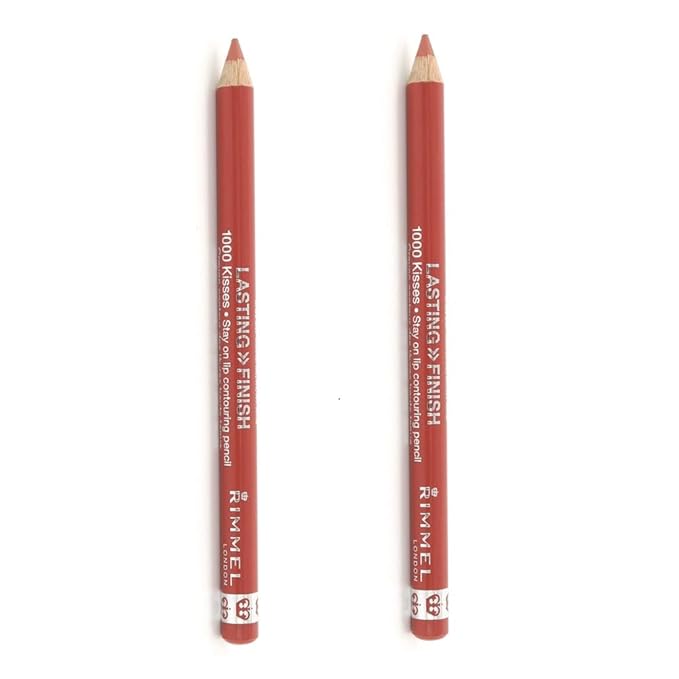 Rimmel Pack of 2 1000 Kisses Lip Liner, Blushing