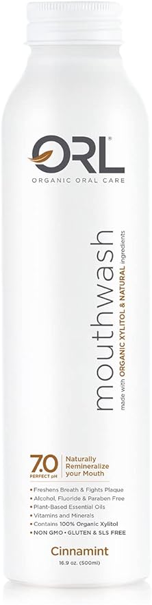 ORL Natural & Organic Mouthwash Uniquely Formulated to Clean Your Mouth Whiten Your Teeth Strengthen Tooth Enamel