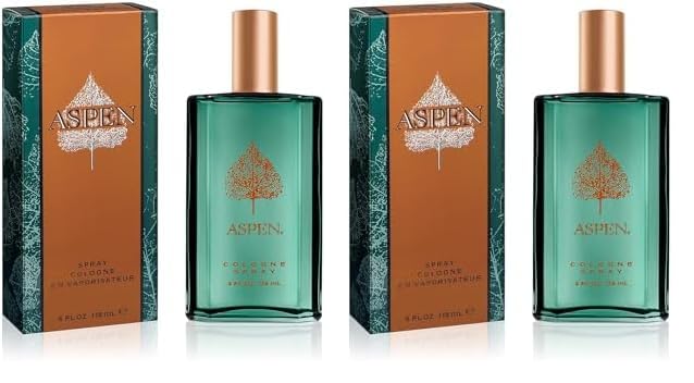 Aspen Cologne Spray, Vegan Formula, Cologne Spray, Woody Spicy Scent, 118 ml (4oz) (Pack of 2)