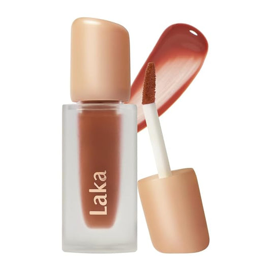 Laka Fruity Glam Tint, 4.5g/0.15oz, Glowing Lip Stain with Wide Color Spectrum, Hydrating & Lightweight Texture, Buildable Color, Non-Sticky, Vegan, K-Beauty (#108 Salty)