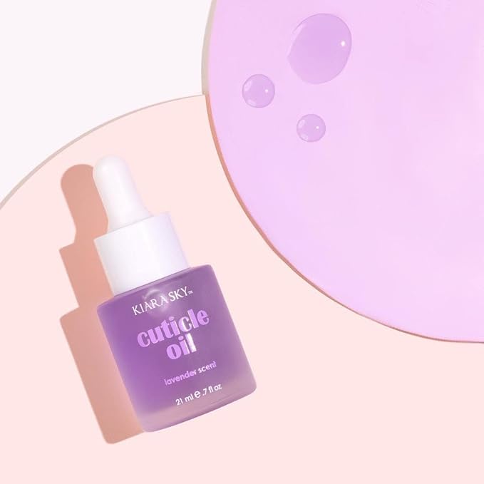 KIARA SKY Hydrating Nail and Cuticle Oil - Stronger Cuticle Nail - Ultra Nourishing Repair Nail Strengthener - Ultimate Nail Growth - Cuticle Oil for Weak Damaged Nails, 7 fl oz (Lavender)