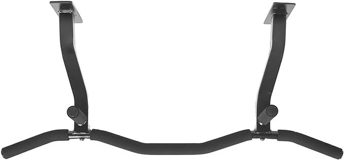 Ceiling Mount Pull Up Bar with Reversible Risers 16 and 24 Inch