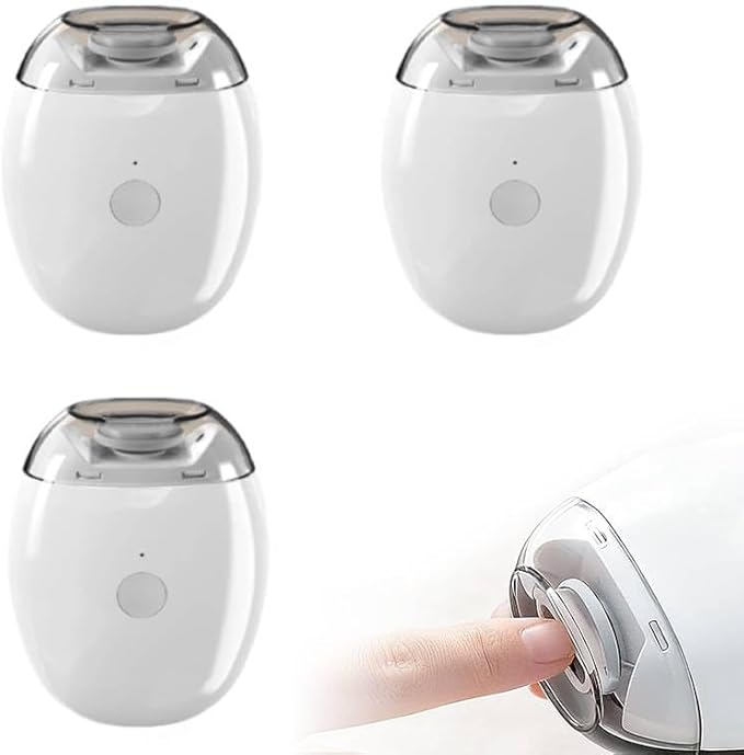 Electric Automatic Nail Clipper & Grinder: Rechargeable Fingernail Trimmer with LED Light - 3-Speed Quiet Nail Care Tool for Adults, Seniors & Babies (3 pcs)