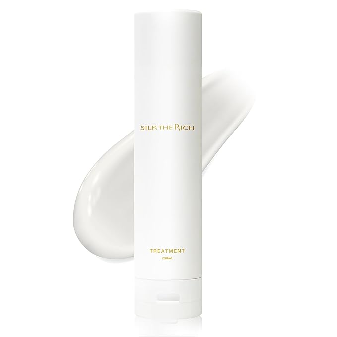 SILK THE RICH Conditioner Treatment, Moisturizing & Repairing Hair Conditioner for Women & Men, Hydrating for Dry, Damaged, Color-Treated Hair, Paraben-Free, Sulfate-Free, White (8.5 fl oz, 250 ml)