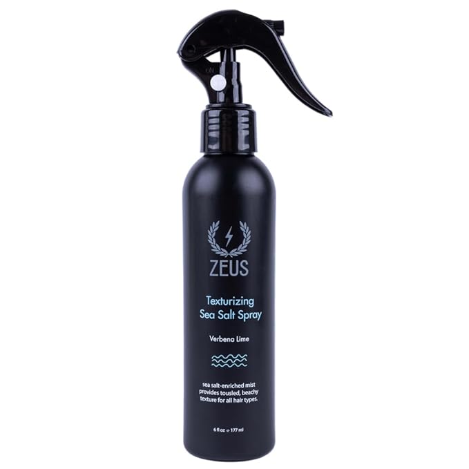 ZEUS Texturizing Sea Salt Hair Spray, Professional Volumizing & Styling Mist, Enhance Texture & Volume for Effortless Beachy Hair & Beard, Lightweight Hold & Matte Finish (Made in USA)