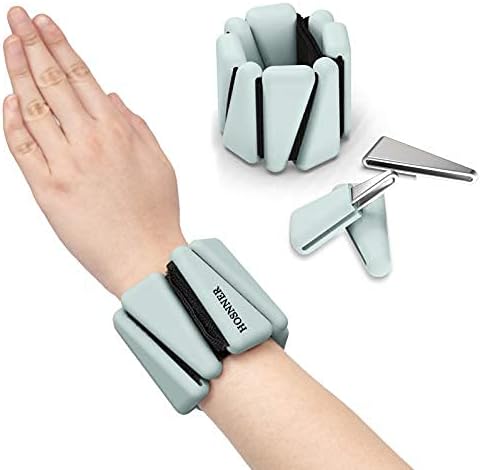 Adjustable Women Wrist Weights - Silicone Bracelet Button 1 LB 2 Per