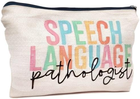 IWXYI SLP Gift,Speech Language Pathologist Bag,SLP Speech Language Pathologist Makeup Bag Zipper Pouch Travel Toiletry Gifts For Women Speech Language Pathologist