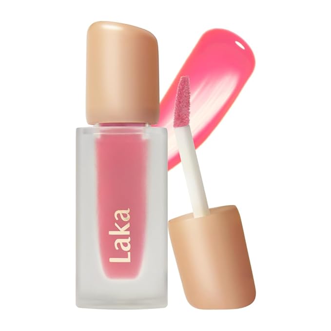 Laka Fruity Glam Tint, 4.5g/0.15oz, Glowing Lip Stain with Wide Color Spectrum, Hydrating & Lightweight Texture, Buildable Color, Non-Sticky, Vegan, K-Beauty (#119 Dreaming)