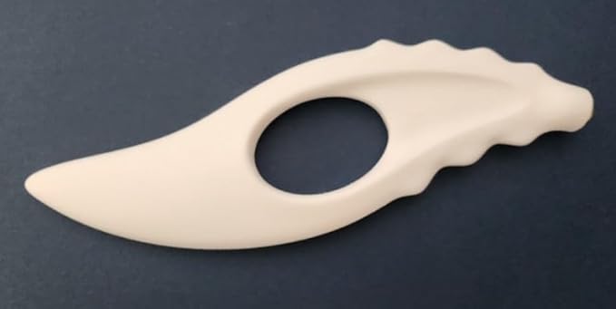 2-Piece Gua Sha Tool Set – Pink Moon Shape & White Wave Grip Massage Tool for Face & Body – Natural Stone Skin Care for Lymphatic Drainage, Firming & Relaxation