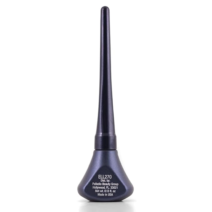Palladio Liquid Eyeliner, Highly Pigmented and Waterproof Eyeliner, For Intense Eye Definition, Smear-proof Eyeliner Liquid, Includes Easy Grip Wand and Felt Tip Eyeliner Applicator, Midnight