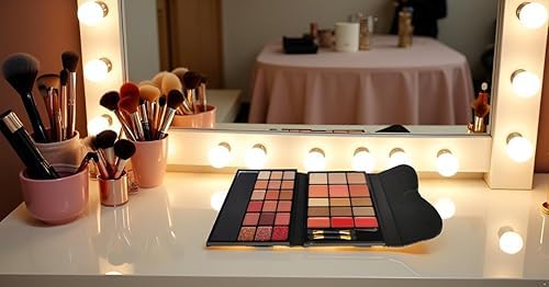 33 Color Eyeshadow Palette with Blush & Highlighter – Professional All-in-One Makeup Set for Eyes & Face | Matte, Metallic & Glitter Shades | Travel-Friendly Beauty Gift Set