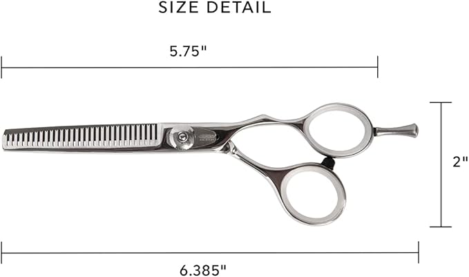 Cricket Logo Gold Series Pro 5.75” Hair Cutting Shear and 30T Thinning Texturizing Scissors Duo Set, Stainless Steel, Convex Edge, Value Set with Hair Dryer Gift