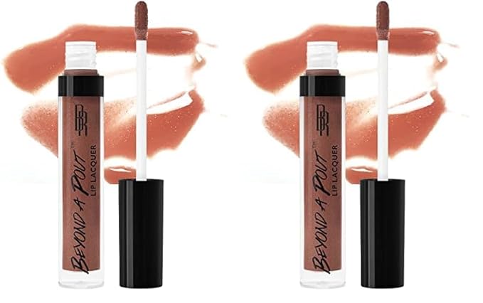 Black Radiance Beyond A Pout Lip Lacquer Lip Gloss, Extra Hot (Pack of 2)