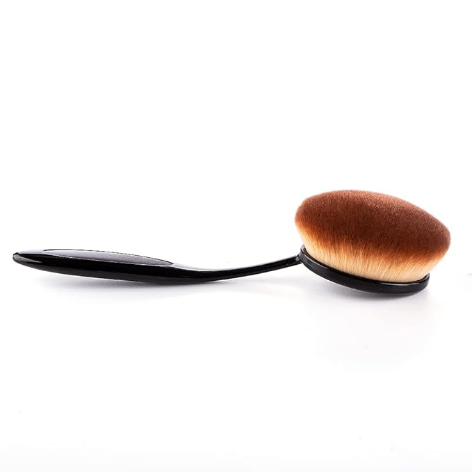 Yoseng Foundation Brush For Liquid Makeup,Oval Black Large Toothbrush makeup brushes Fast Flawless Application Liquid Cream Powder Foundation（pack of 2 ）
