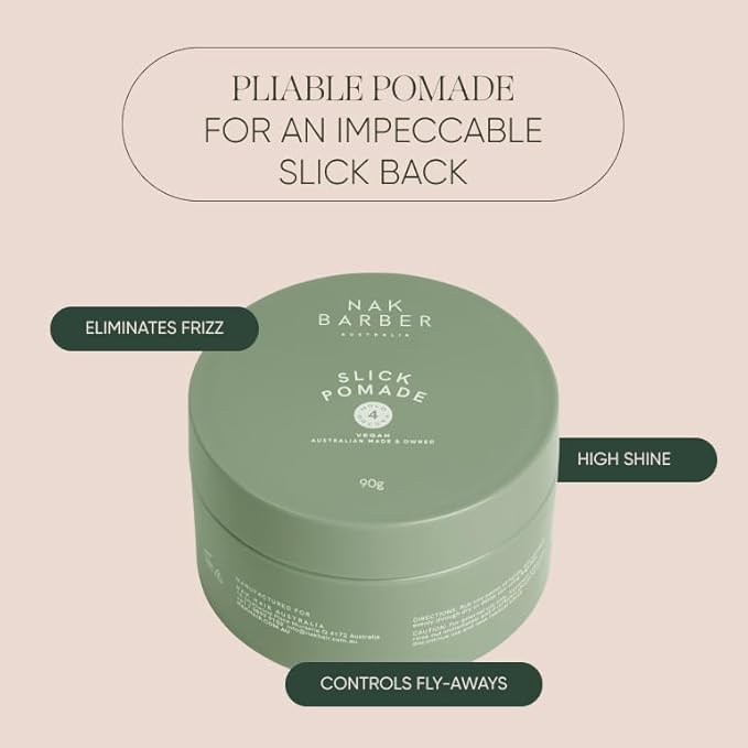 NAK Barber Slick Pomade 90g - Anti-Frizz Clay for Men Hair