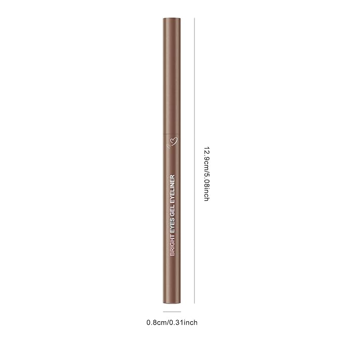 KYDA 2 Colors Black and Brown Gel Eyeliner Pencil, Lasting Matte Gel Eye Liner, Colorful Crayon Eyeliner Pencil, Smooth Creamy Retractable Eye Liner, Ultra-Pigmented, Waterproof Smudge-proof