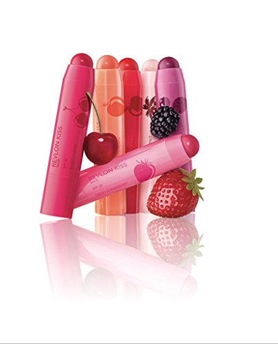 Revlon Lip Balm, Kiss Tinted Lip Balm, Face Makeup with Lasting Hydration, SPF 20, Infused with Natural Fruit Oils, 025 Fresh Strawberry, 0.09 Oz (Pack of 2)