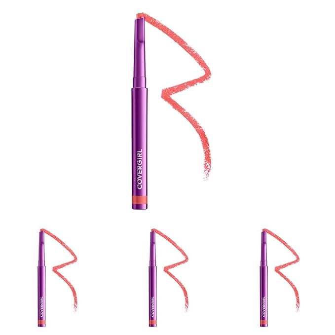 COVERGIRL Simply Ageless Lip Flip Liner, Brilliant Coral, Pack of 4