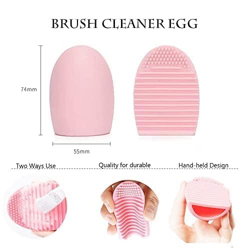 Makeup Brushes for Women, 28PCS Full Makeup Kits Include 24 Makeup Brushes, 2 Large Beauty Blenders, 1 Face Mask Spatula, 1 Brush Cleaning Egg, Makeup Brush Set with Travel-Friendly Case, Black
