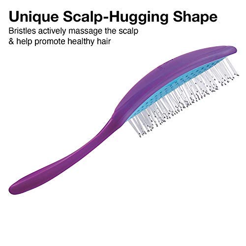 Olivia Garden OG Brush Styler, To Smooth and add Shine, All hair Types, removable cushion for easy cleaning, scalp hugging for scalp massage, gentle, for women, men and children, Black