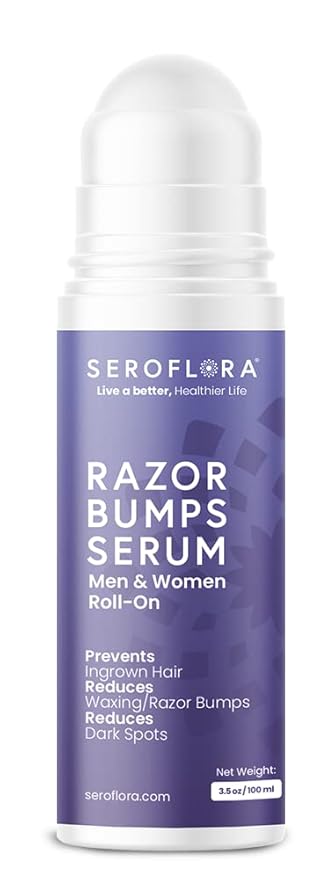 Seroflora Razor Bumps Treatment for Women - Ingrown Hair Treatment - Razor Bump for Bikini Area - After Shave & Waxing - Roll-On-Face, Legs, Body (3.5floz)