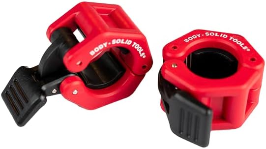 Body-Solid Tools Lock Jaw Hex Collars - Quick-Locking 1" Collars