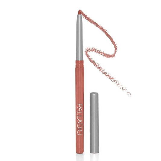 Palladio Retractable Waterproof Lip Liner High Pigmented and Creamy Color Slim Twist Up Smudge Proof Formula with Long Lasting All Day Wear No Sharpener Required, Nearly Nude