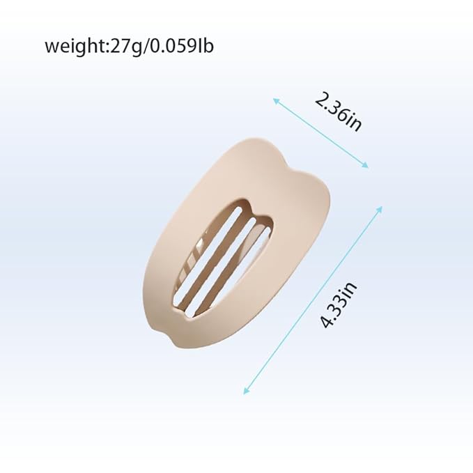 Flat Hair Clips for Women,4PCS Flat Hair Claw Clips for Women Large Matte No-Slip Hair Clip Duckbill Hair Clips for Thick and Thin Hair Strong Styling Hold Accessory (Matte neutral color)