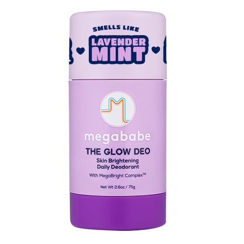 Megababe Daily Deodorant - The Glow Deo with 72 hour Odor Protection | Aluminum-Free, All Natural | MegaBright Complex Brightens Skin | 2.6 oz