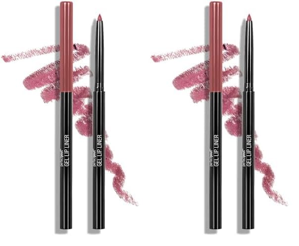 wet n wild Lip Liner Perfect Pout Matte Retractable Gel Lip Liner Pencil, Purple Lay Down the Mauves (Pack of 2)