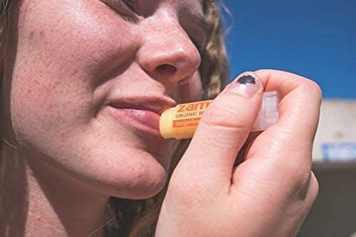 ZAMBEEZI Organic, Fair Trade Beeswax Lip Balm - Tangerine 3 Pack - Ethically Sourced