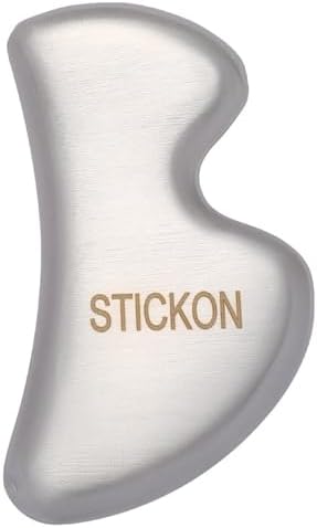 STICKON Stainless Stee Gua Sha Set 2 in 1,Muscle Scraper Tools Kit,Scraping Massage Tools for Physical Therapy,Derma Edge Massage Tool & GuaSha Massage Scraper Tool(STICKON-53)