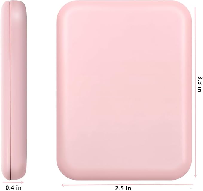 Flymiro Compact Mirror, 1x/3x Magnification Mini Mirror for Purse, Pocket, Handheld, Stocking Stuffers, Travel Makeup, 2-Sided Foldable, Small Mirror with Led Lights