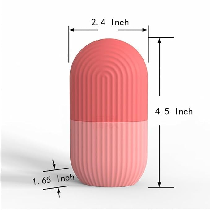Ice Cube Roller Massager for Face, Eyes and Neck Naturally Conditioning and Skin Care,De-Puff Eye Bags,Reduce Migraine Pain,Reusable Massage Silicone Ice Mold (Multiple Colors)