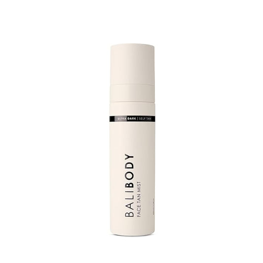 Bali Body Face Tan Mist - Ultra Dark | Self Tanner Spray with Hyaluronic Acid | Sunless Tanning Solution for Natural Glow | Quick-Dry, Streak-Free Formula | Vegan & Cruelty-Free (100 ml/3.4 fl oz)