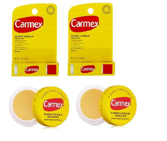 Lip Balm Classic Medicated 4 Pack, .25oz